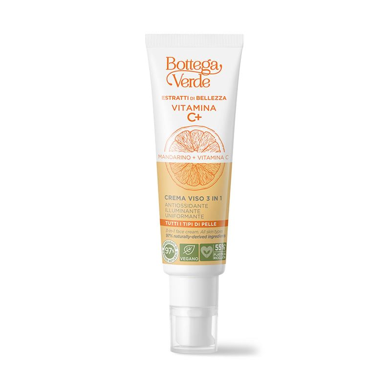 Bottega Verde Estratti di bellezza - Vitamina C+ - Crema viso 3 in 1 - Mandarino Vitamina C