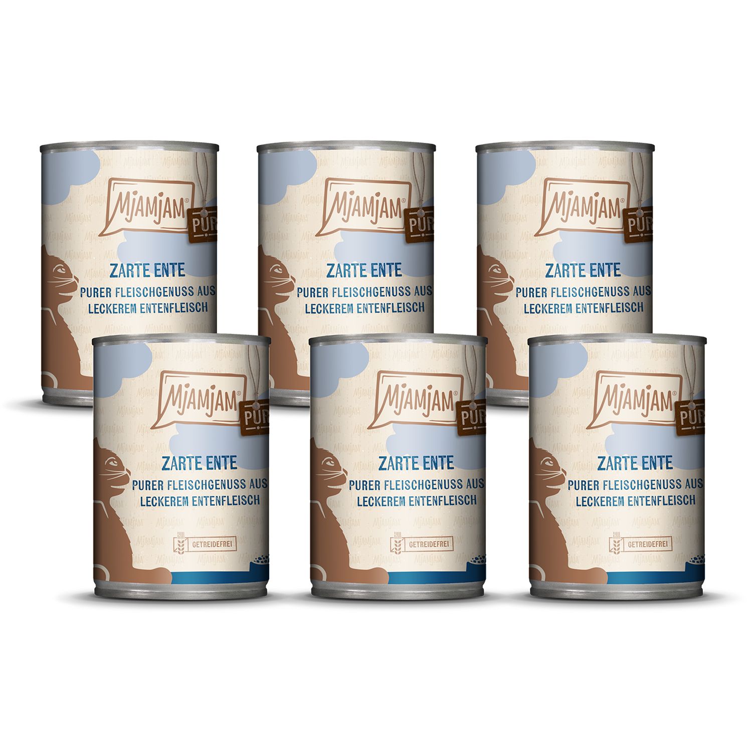 MjAMjAM - Purer Fleischgenuss zarte Ente pur 6x400 g Futter