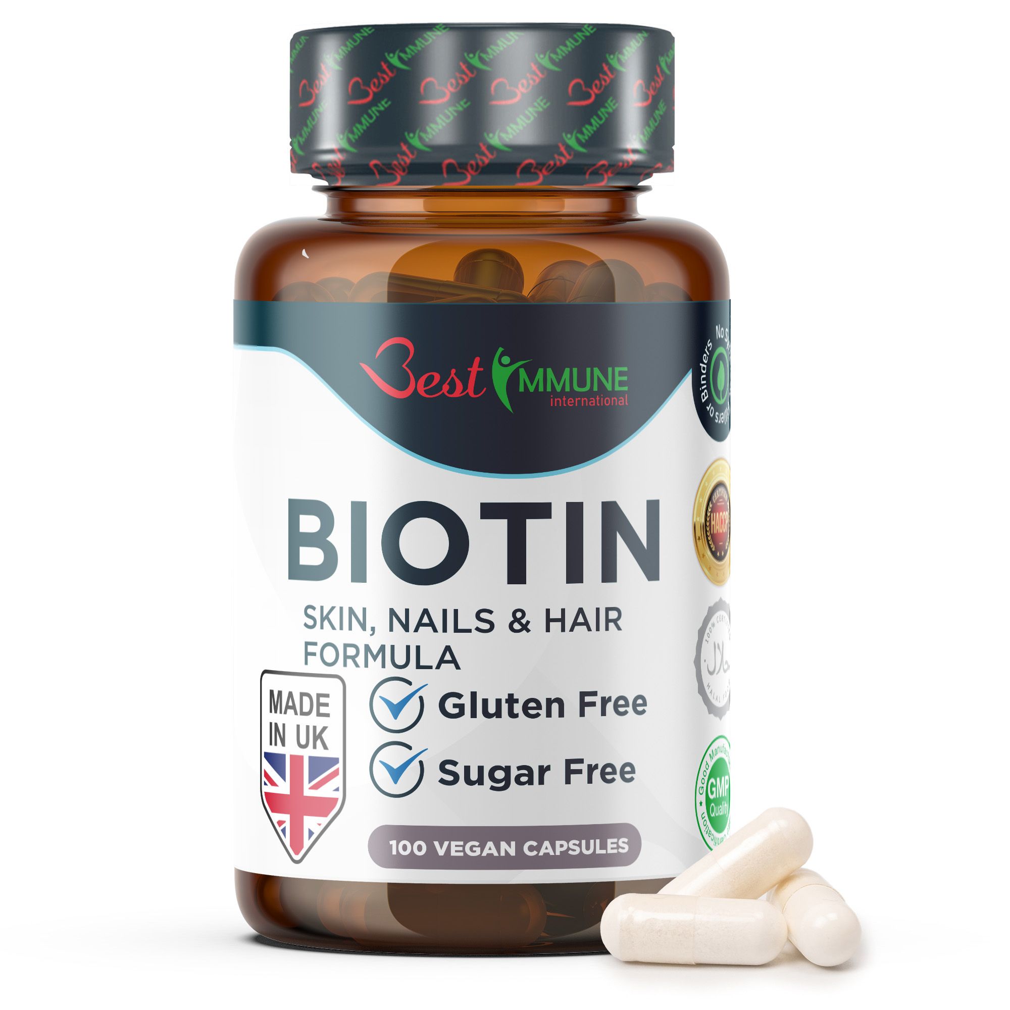 Best Immune Biotin Komplex für Haut Haare und Nägel