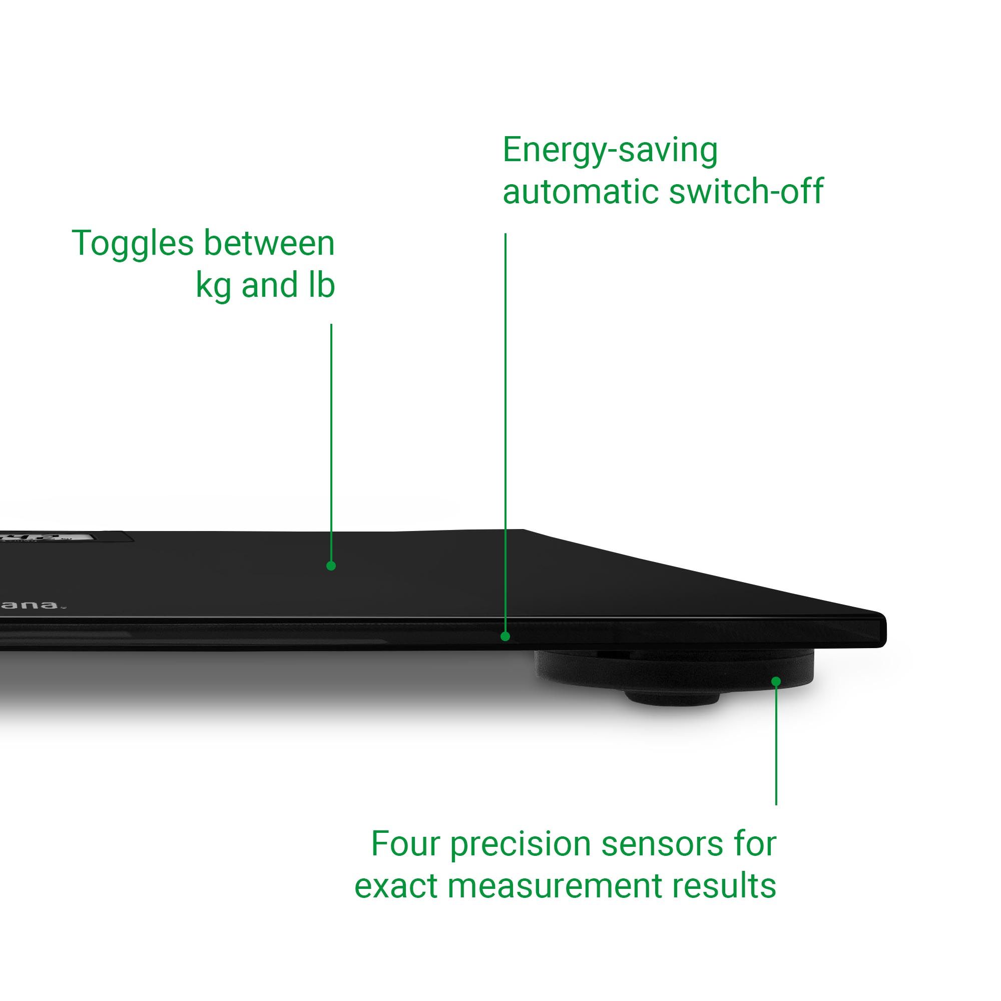 medisana PS 400 Personenwaage | bis 180 kg | "Step-On"-Einschaltung | Abschaltautomatik