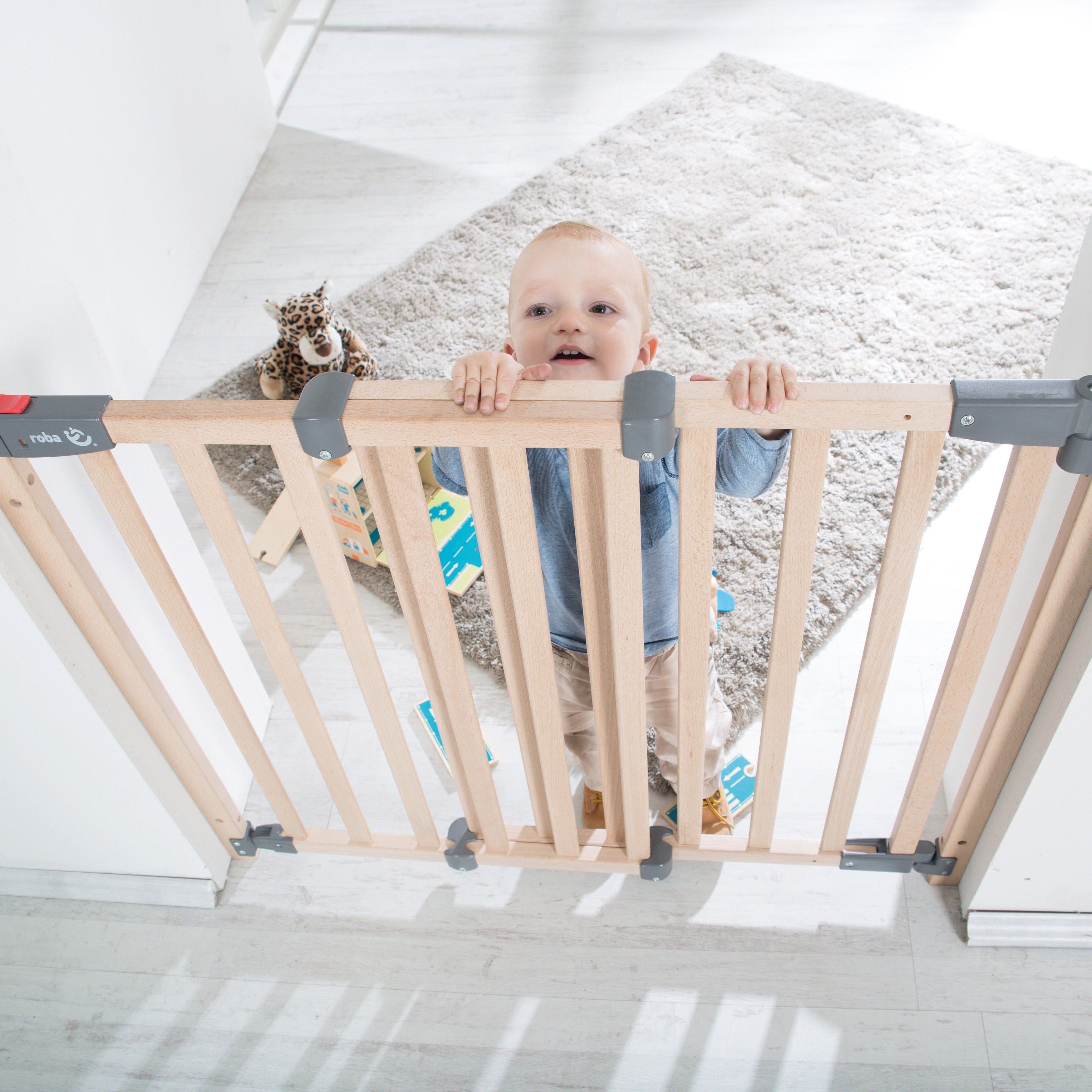 roba Türschutzgitter 'Safety Up' 78 - 100 cm - Holz natur