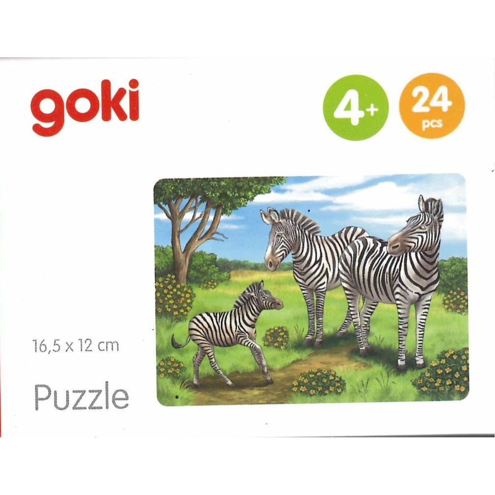 Goki mini puzzle in legno - animali selvatici