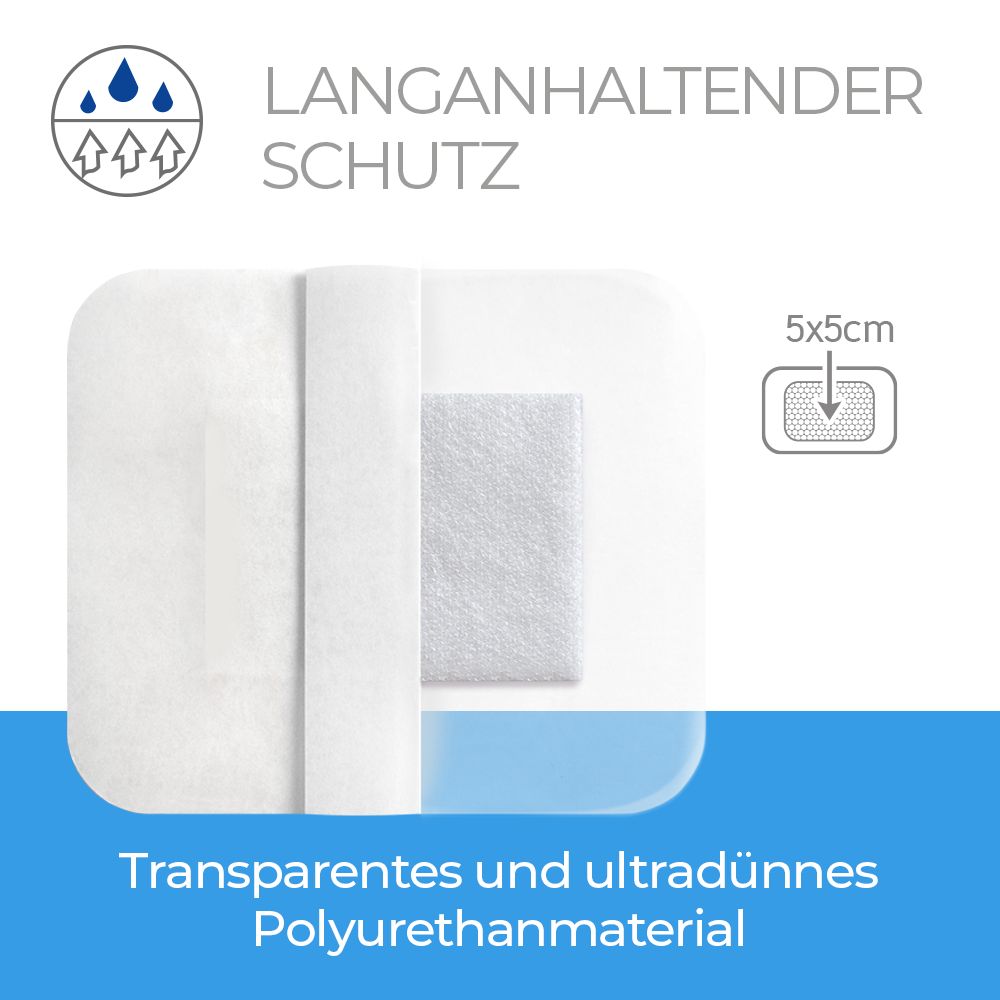 Medrull Ultra Pore WATERPROOF steriler, selbstklebender Wundverband / Wund-Pflaster 9x10 cm
