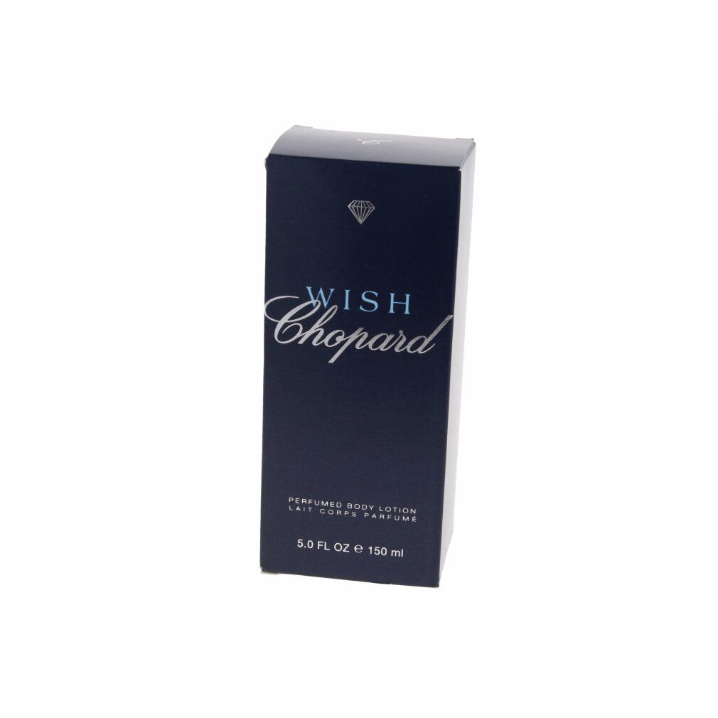 Verpackung der Chopard Wish Body Lotion, dunkelblau.