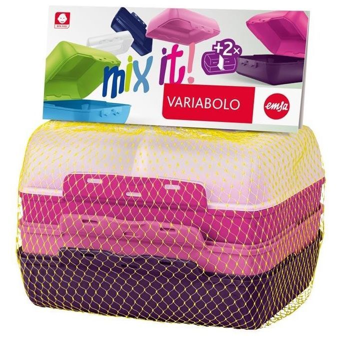 EMSA 517052 recipiente per cibo Multicolore 2 pz