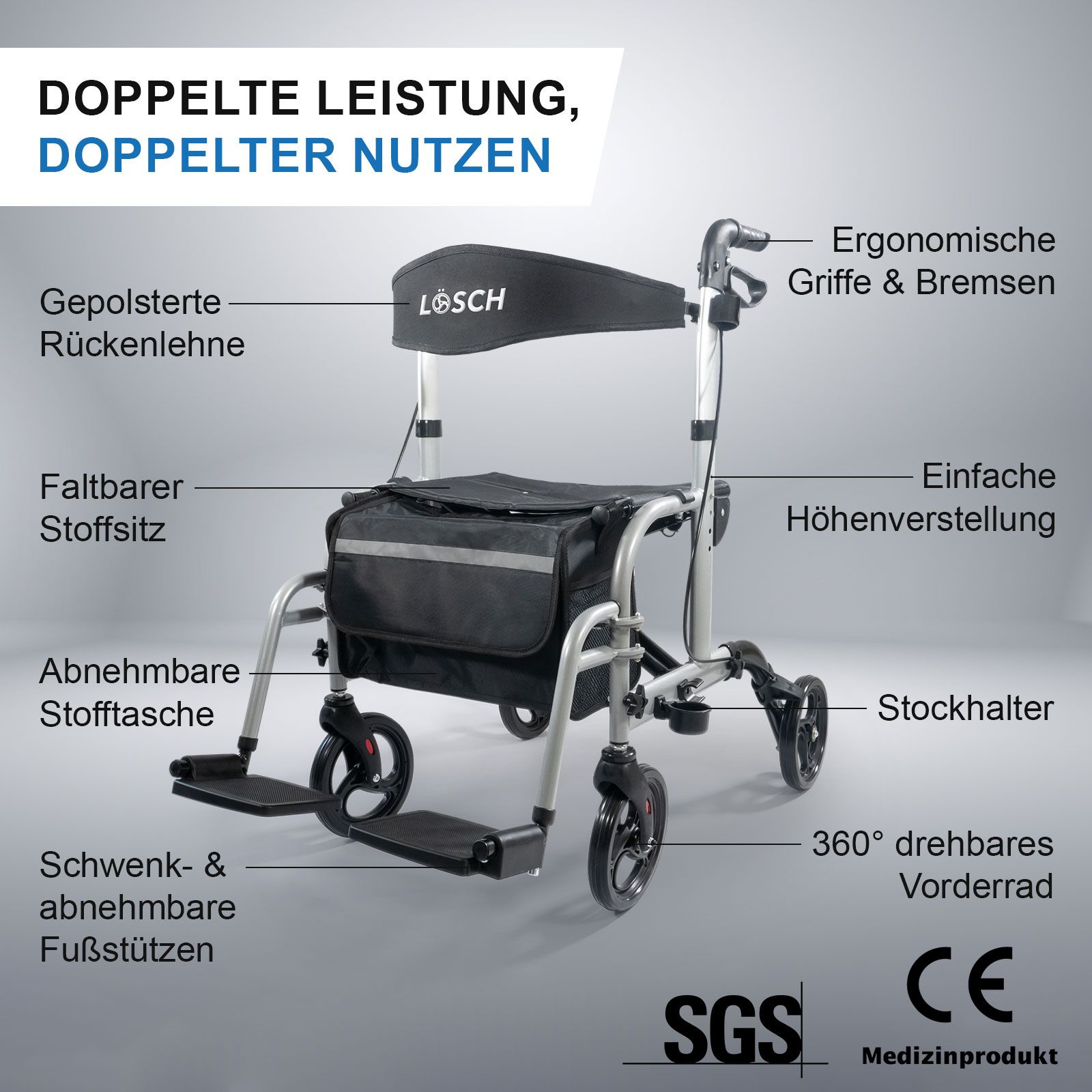Lösch Rollator & Rollstuhl Twin