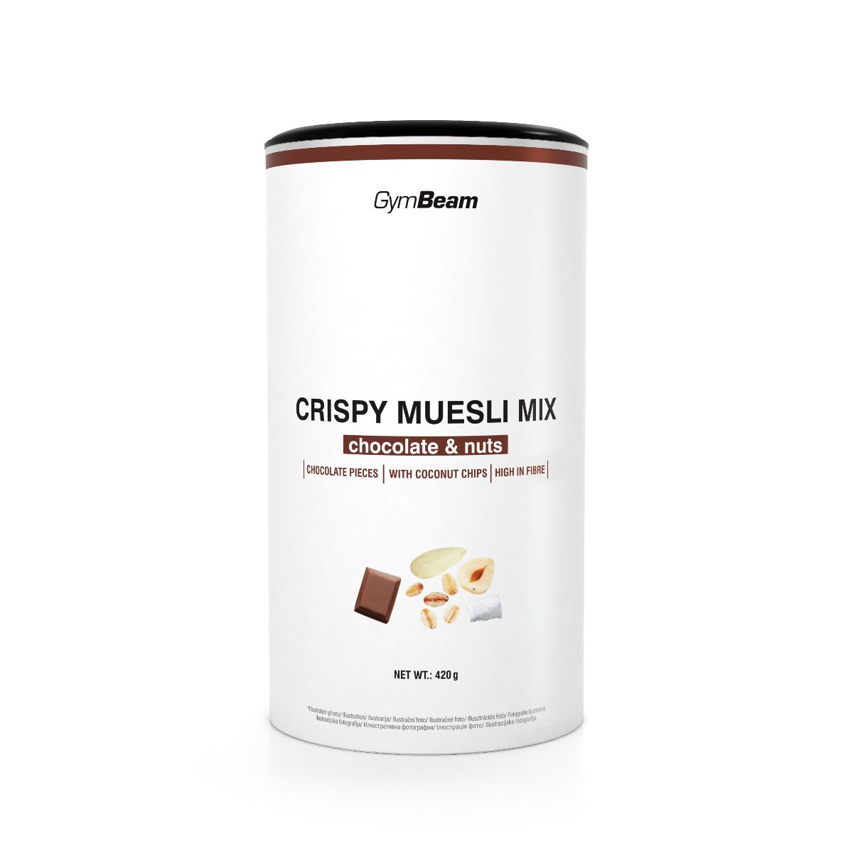 GymBeam Knuspermüsli Mix mit Haferflocken 420 g