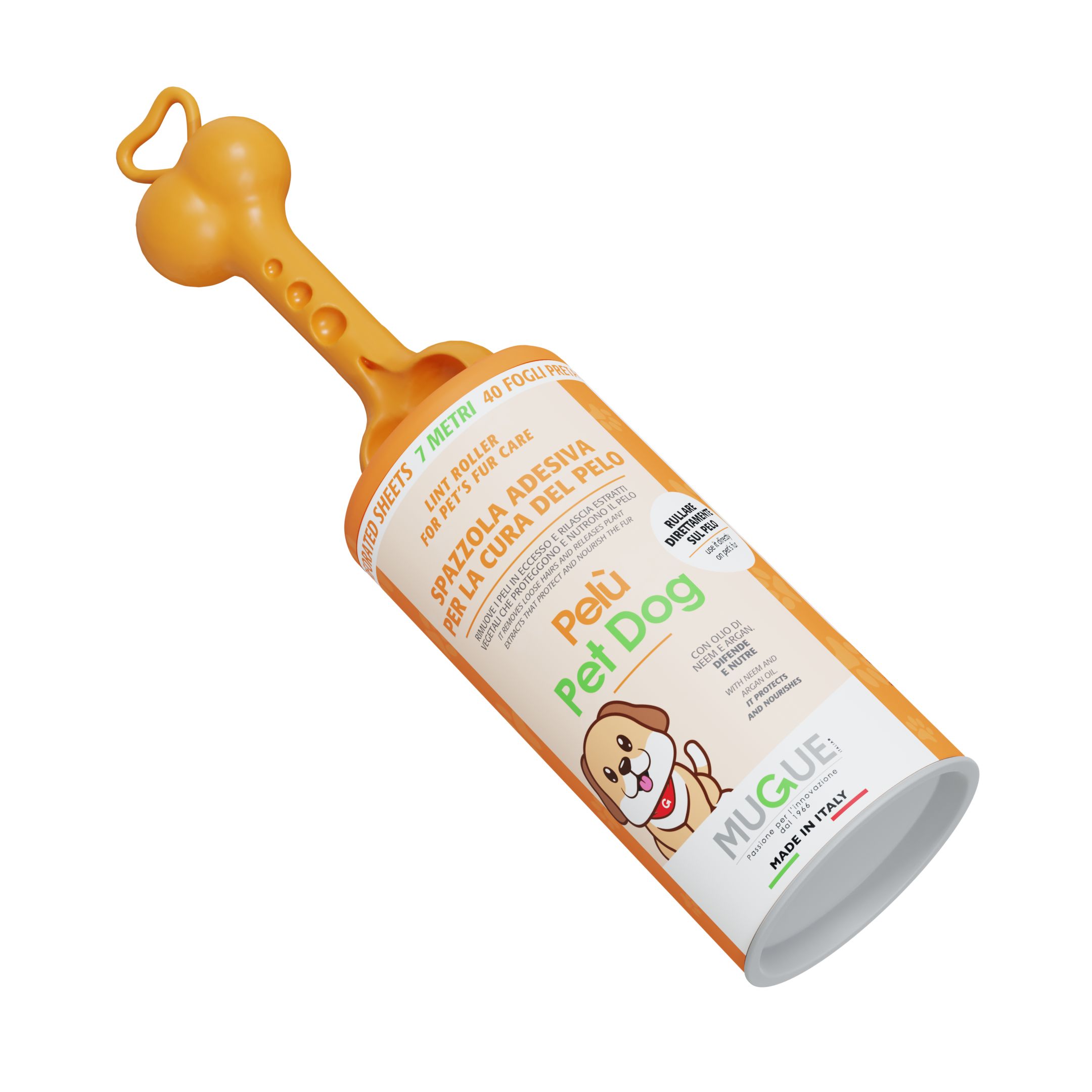 Mugue spazzola adesiva Pelù Pet dog - 7 metri 40 strappi