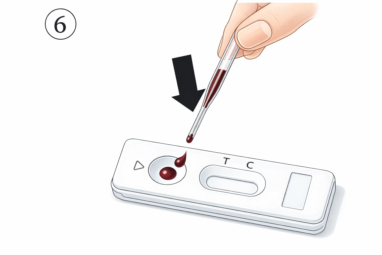 Verpackung des Syphilis Schnelltests. Grün-weißes Design, Logo mit Biene. Text: SYPHILIS SCHNELLTEST, 1 Test.