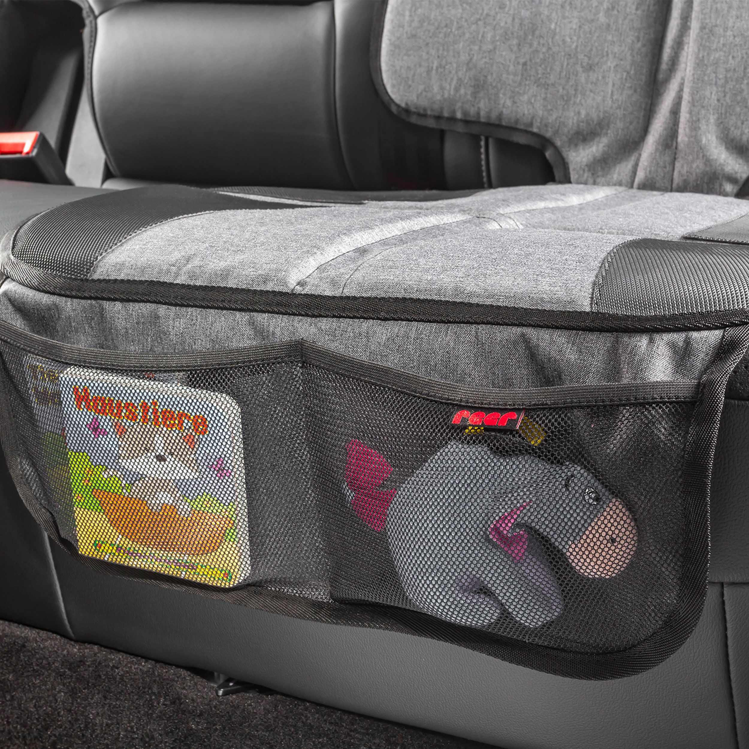reer TravelKid MaxiProtect Autositz-Schutzunterlage für Kindersitz, mit Taschen