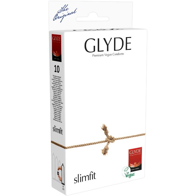 Glyde Ultra *Slimfit* schmale Kondome, zertifiziert mit der Vegan-Blume