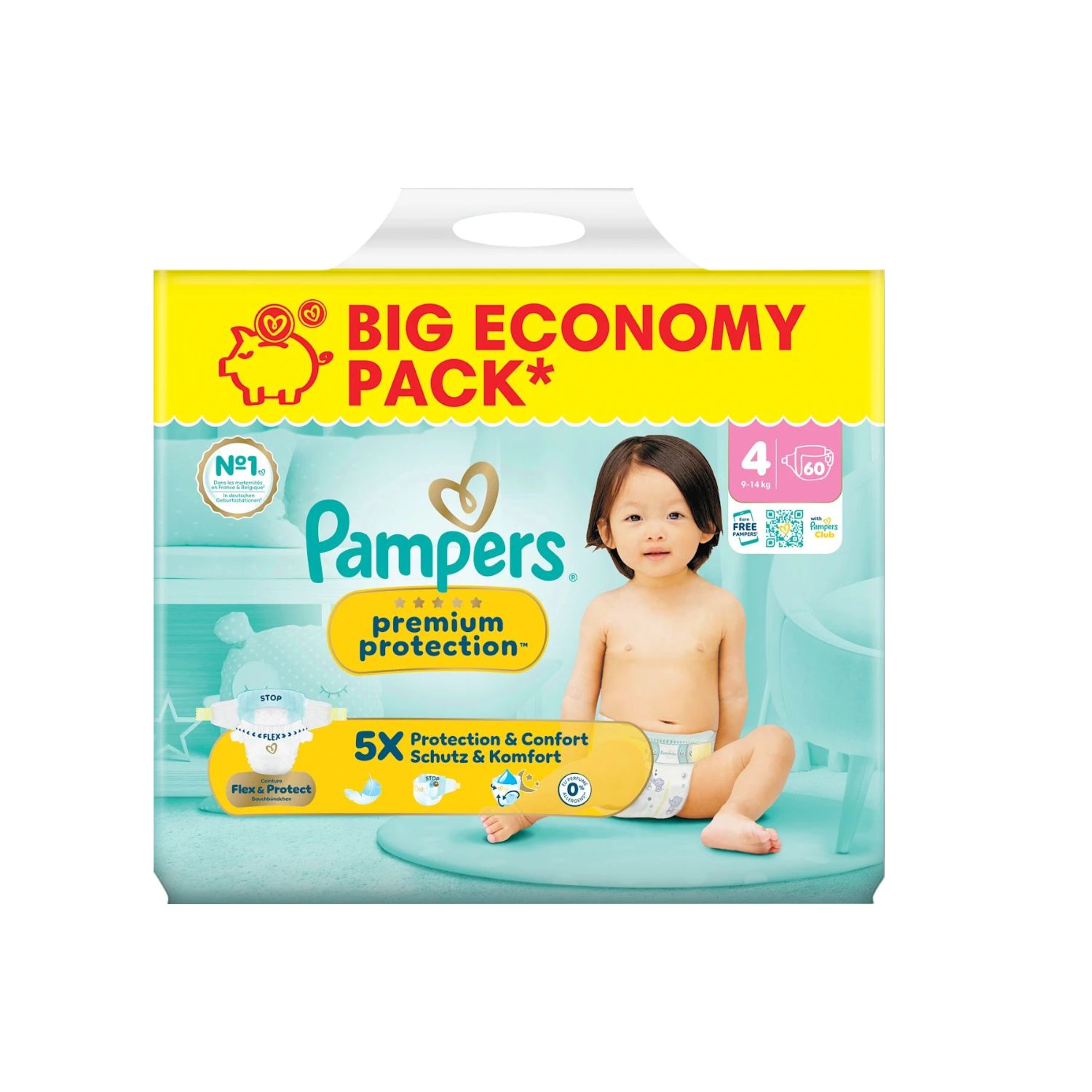 Pampers premium protection Windeln Premium Protection Gr. 4 (9-14 kg) Big Pack 1 St