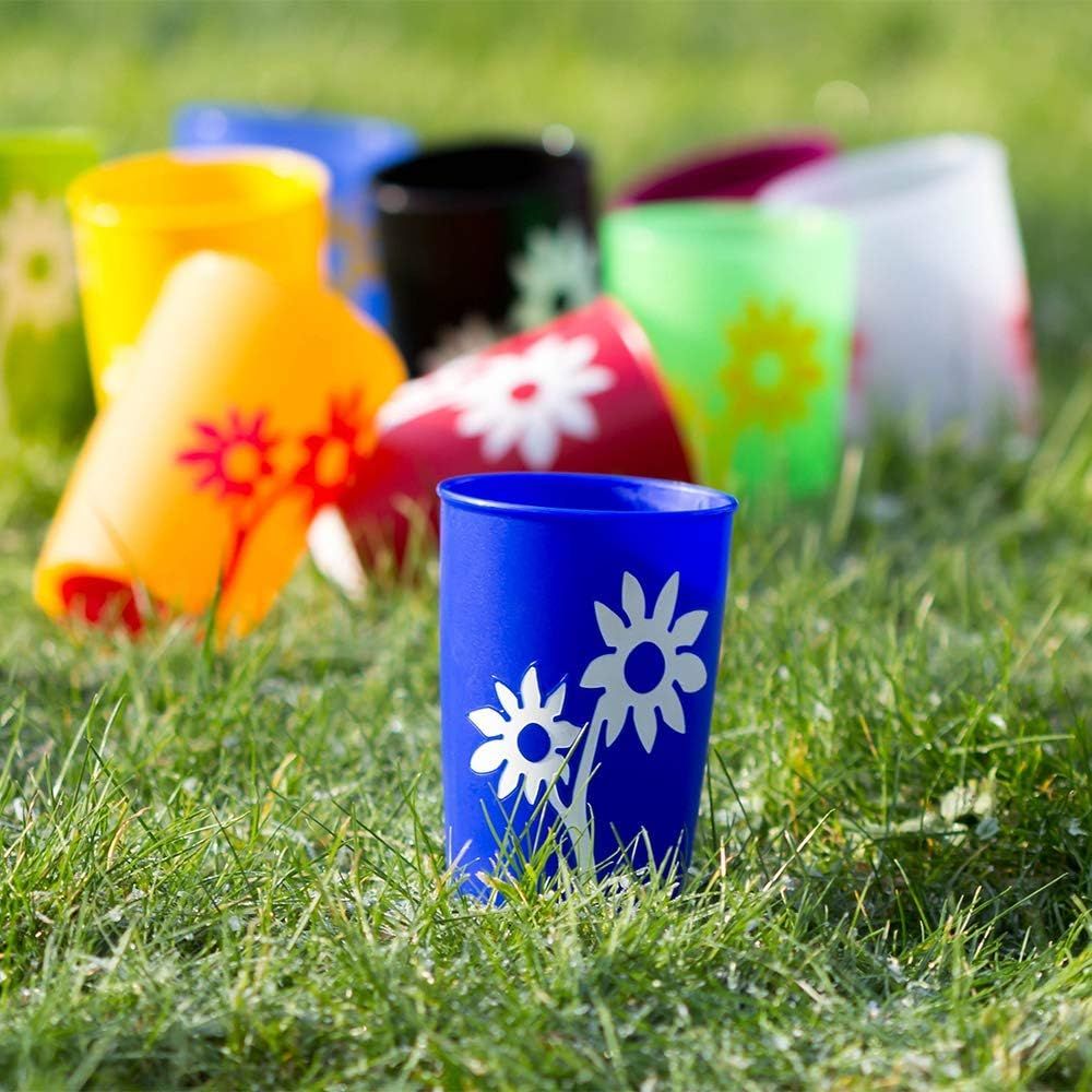 ORNAMIN Becher mit Antirutsch-Trick Blume mit Schnabelaufsatz mit kleiner Öffnung