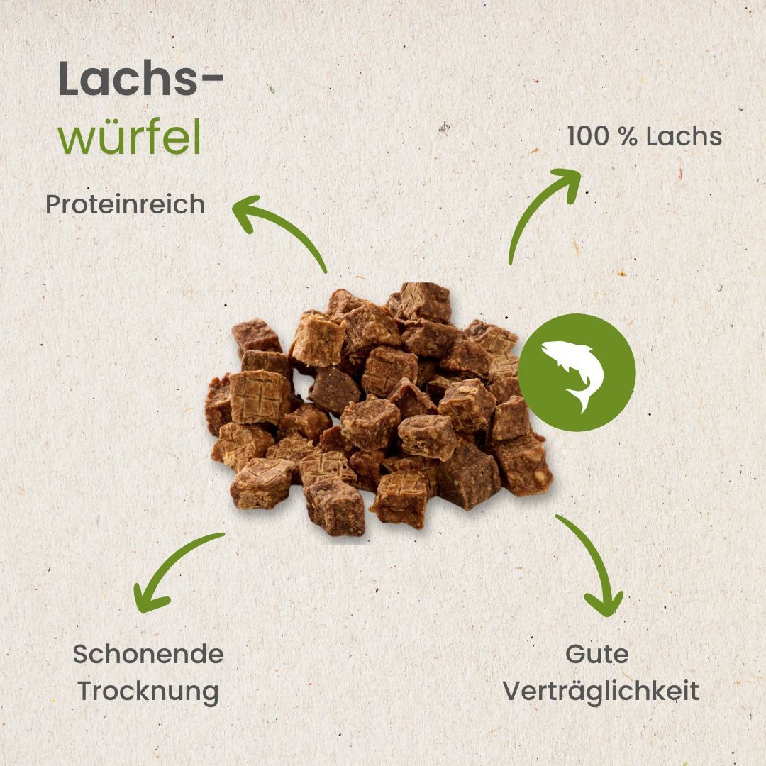 Getrocknete, dunkle, ringförmige Hundesnacks, auf einem Haufen angeordnet.