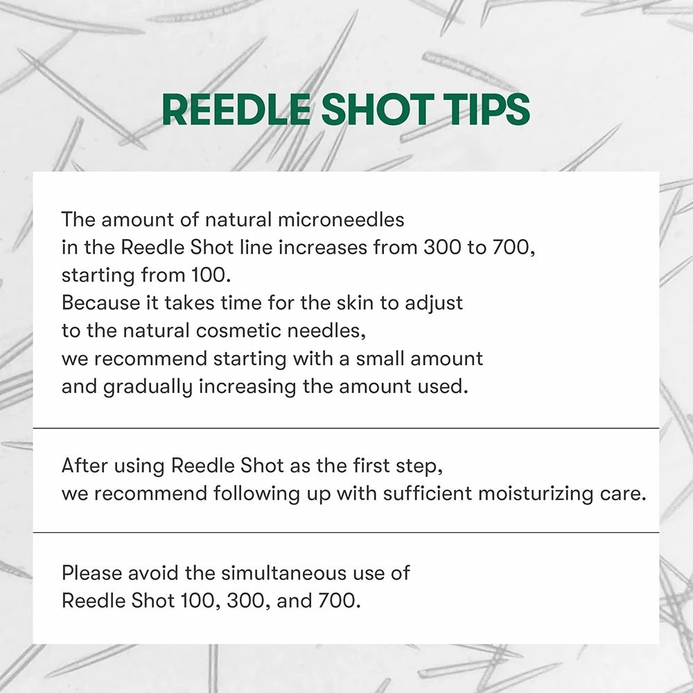 Dunkelgrüne Flasche Pro Cica Reedle Shot 100 mit Spenderpumpe.