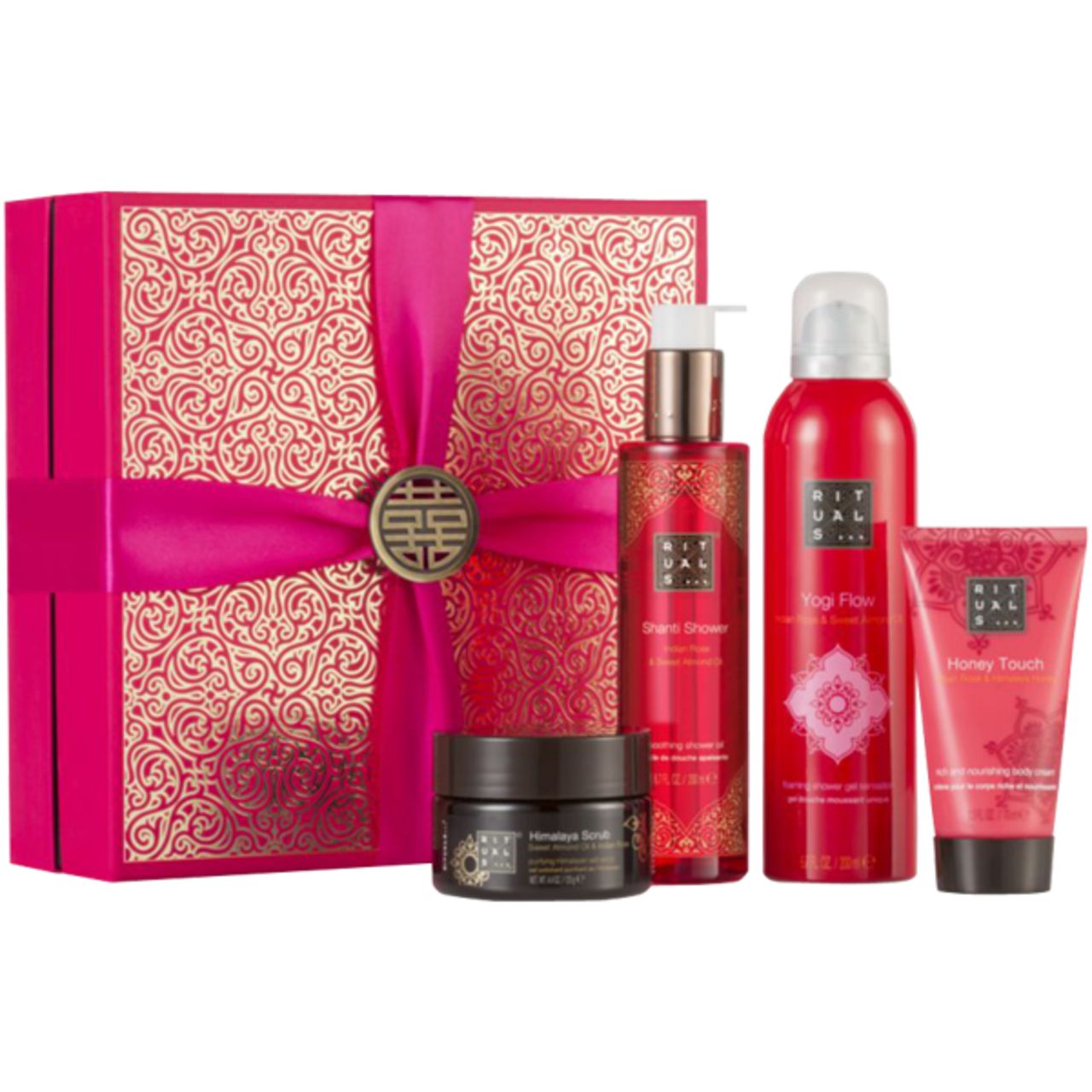 The Ritual of Ayurveda Giftset Medium = Shanti Shower + Yogi Flow + Honey Touch + Himalaya Scrub