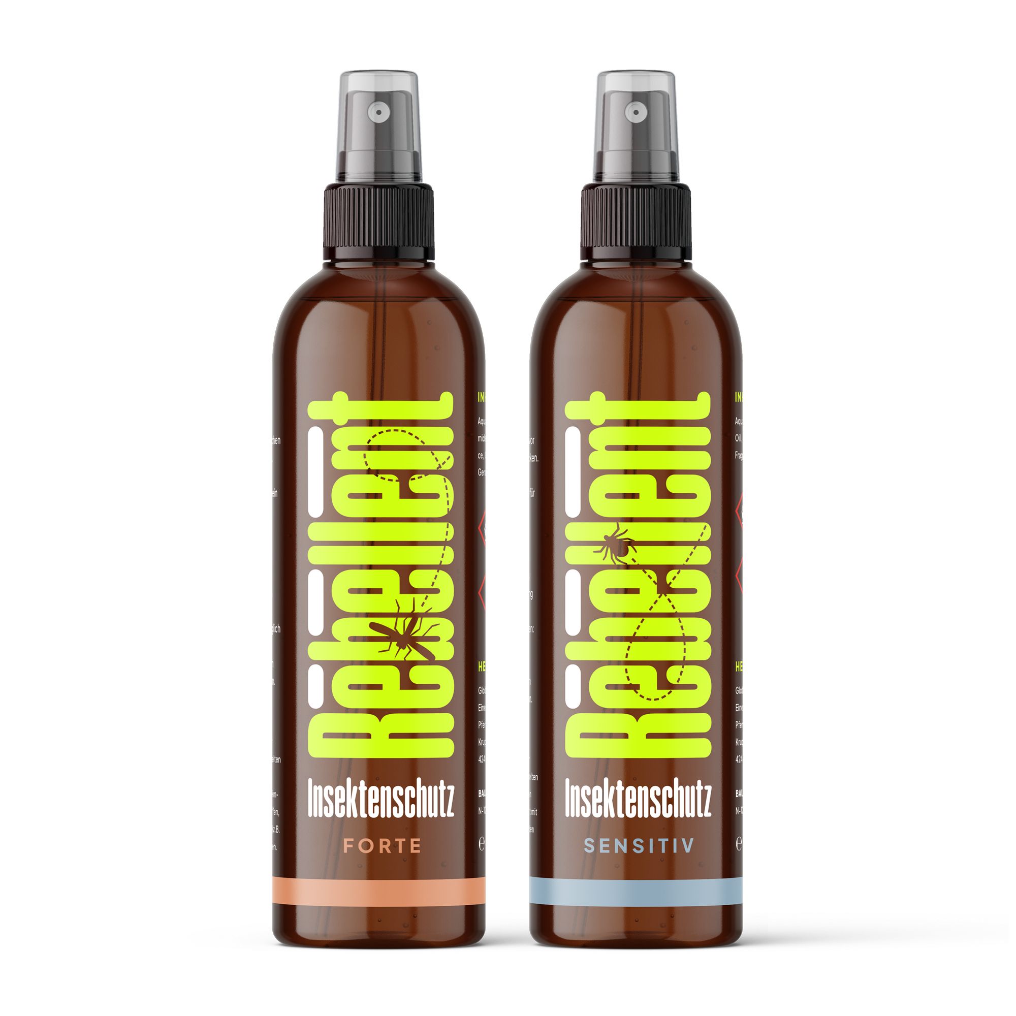 Rebellent Insektenschutzspray Set – Forte & Sensitiv - Spar-Set 300 ml Spray