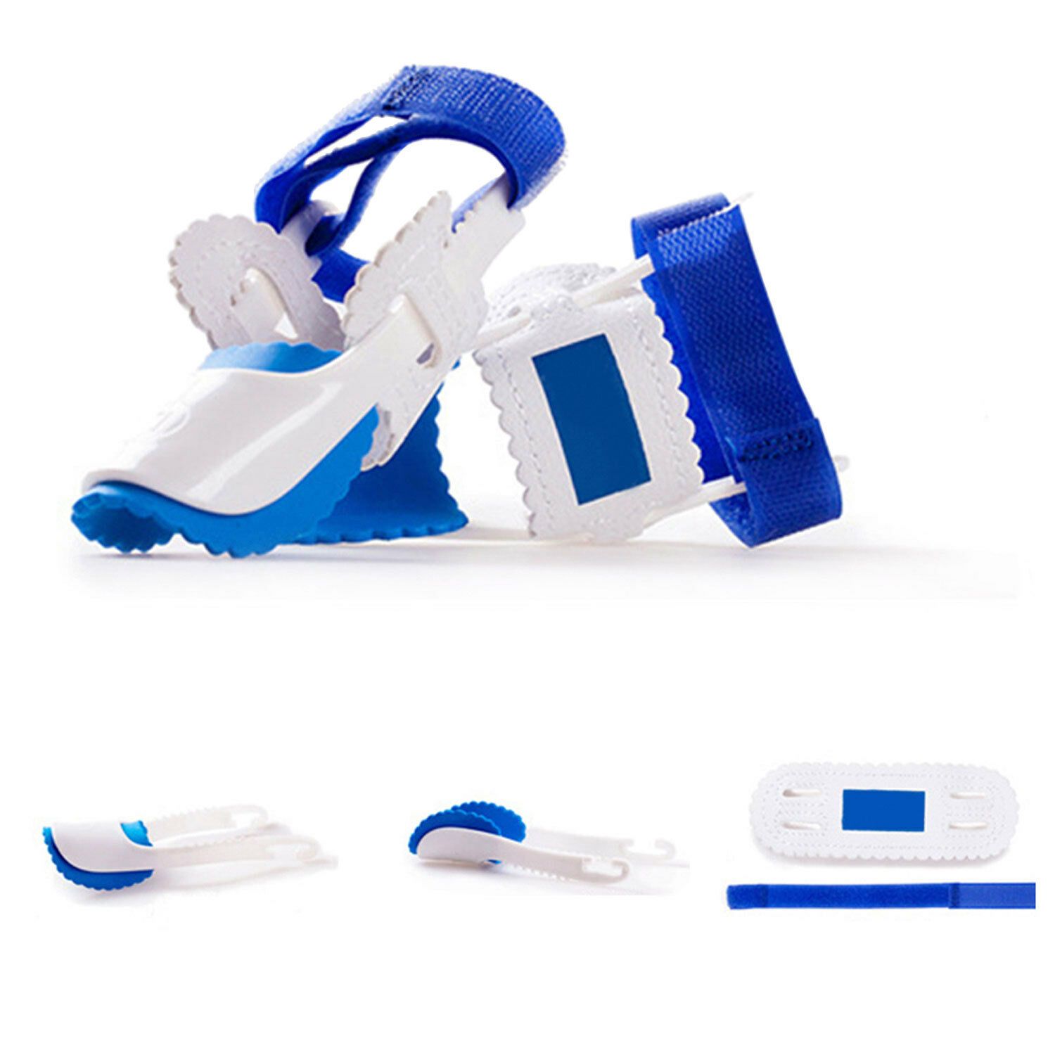 COOL-i Hallux Nachtbandage Zehenschiene Unisex mit verstellbarem 3 Punkt System, 1 Paar