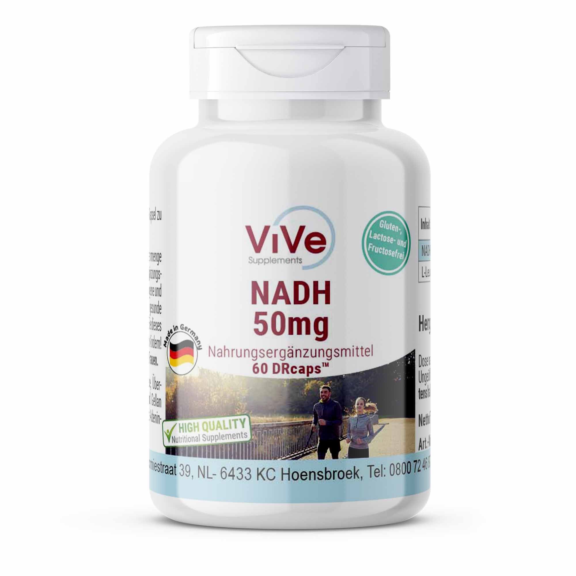 Vive Supplements | Nadh 50 mg - Schluckfreundlich 60 St