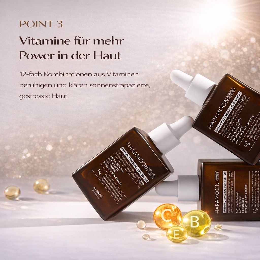 HARAMOON Anti-Photoaging Peptide Serum-Intensives Serum gegen licht- und hitzebedingte Hautalterung