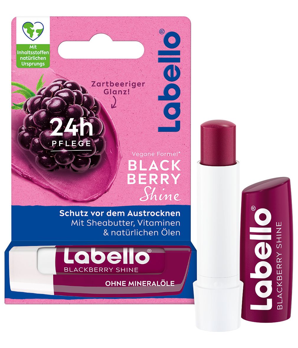 Labello Shine Lippenpflege-Set Cherry Blackberry Watermelon Mango