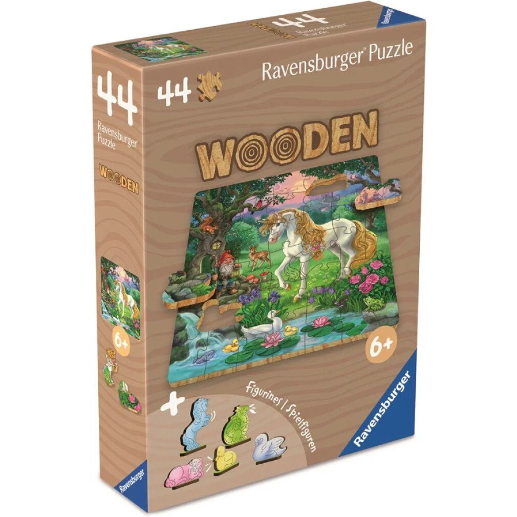 Wooden Puzzles Kids - märchenhaftes Einhorn (44 Teile)