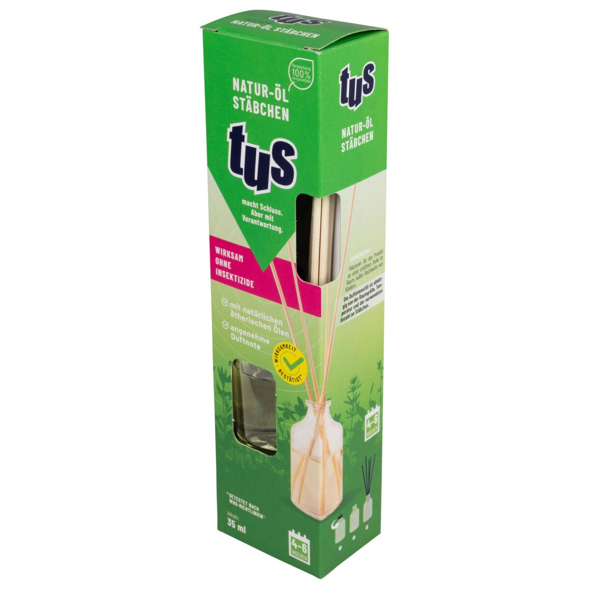 TUS Natur-Öl-Stäbchen - Raumduft mit verschiedenen ätherischen Ölen 35 ml Öl