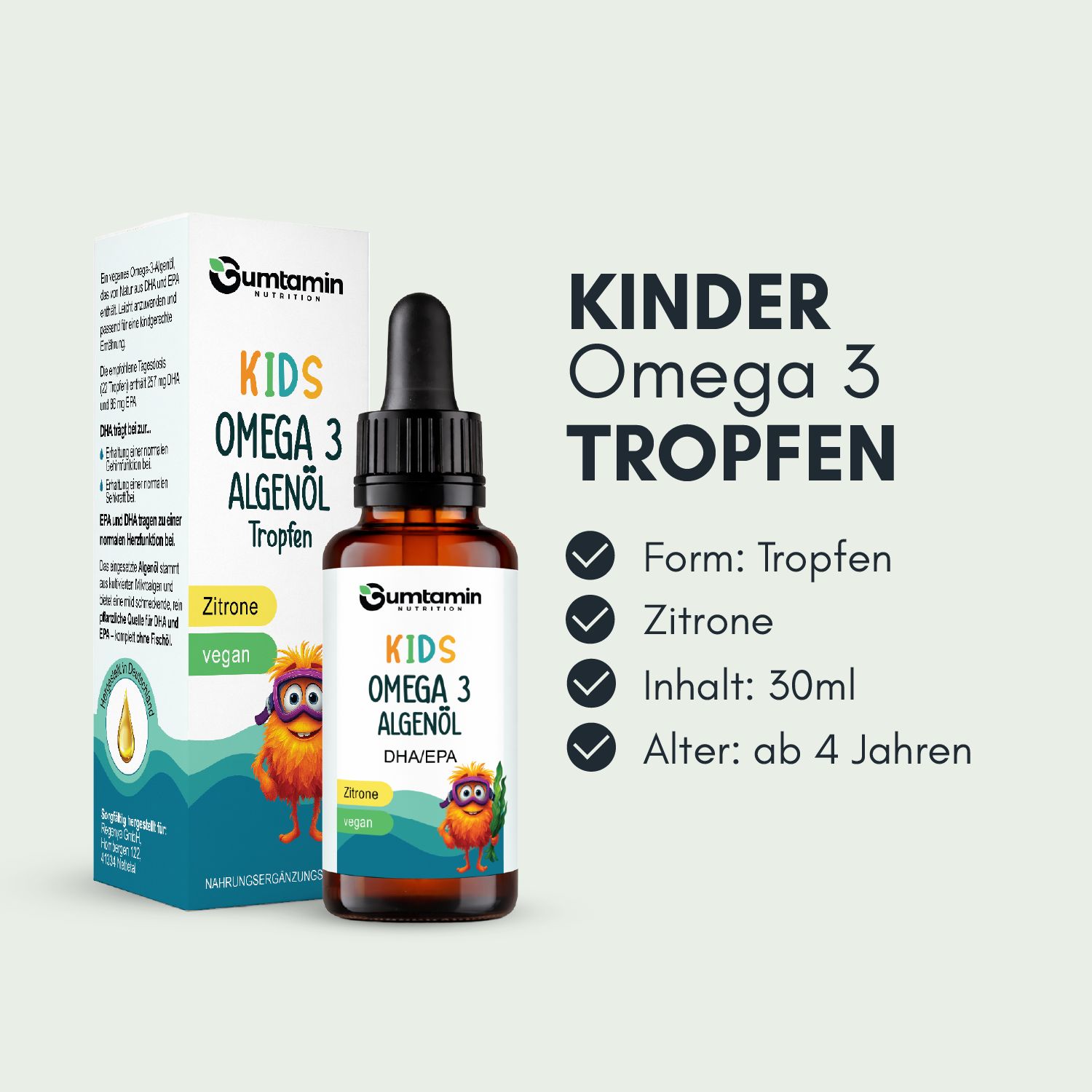 Gumtamin Kinder Omega 3 Algenöl