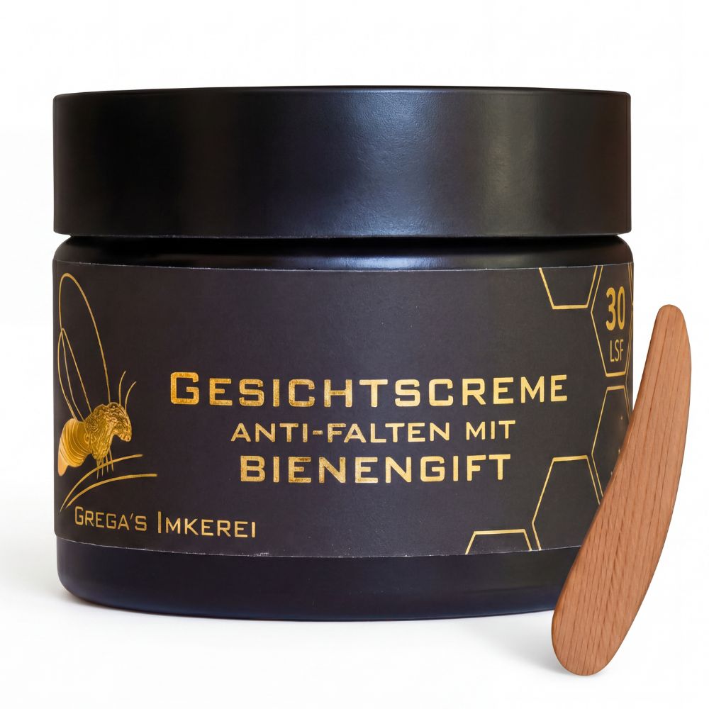 Bienengift Anti Falten Gesichtscreme mit Cremespatel 50 ml