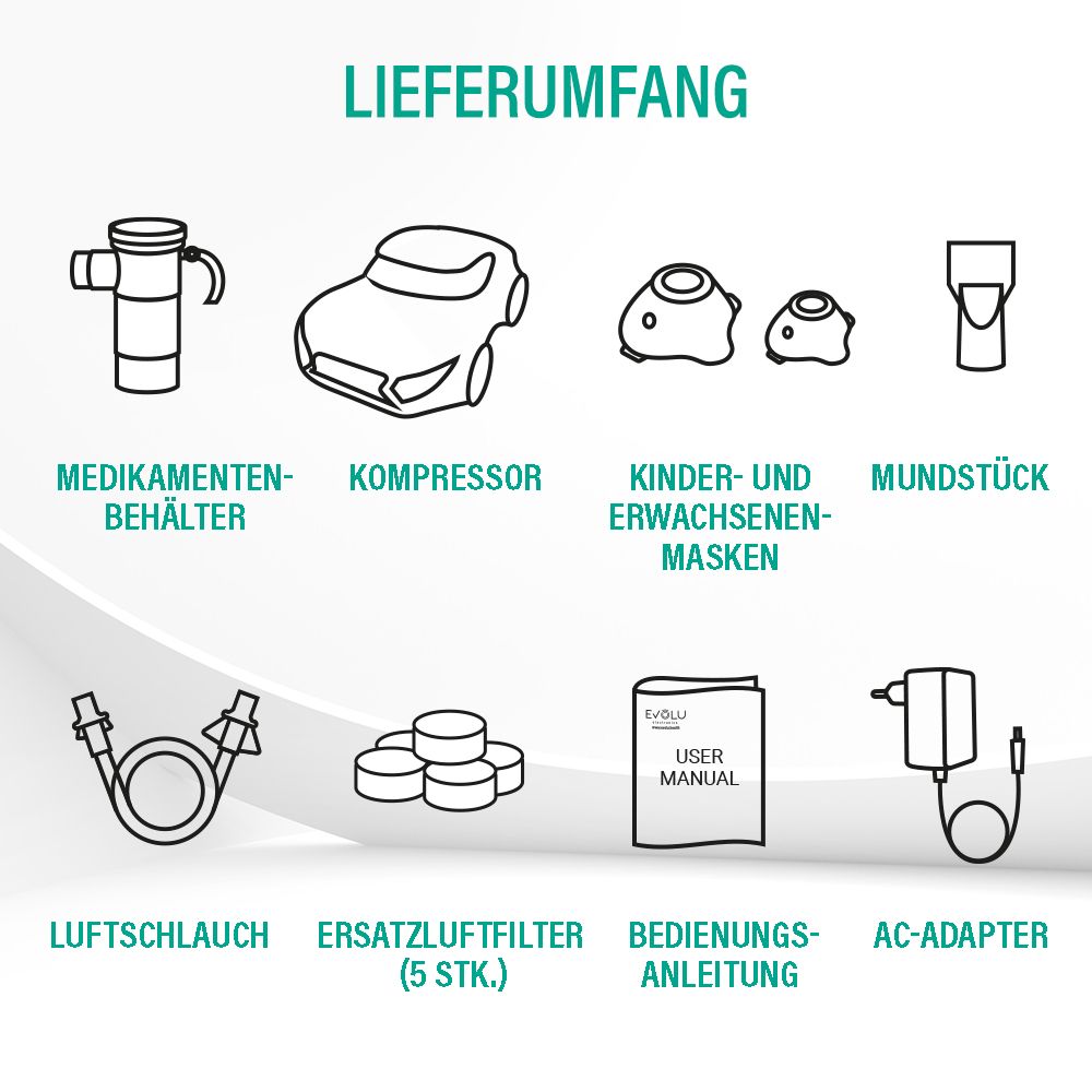 EVOLU SUPER CAR Kinder Kompressor-Inhalator