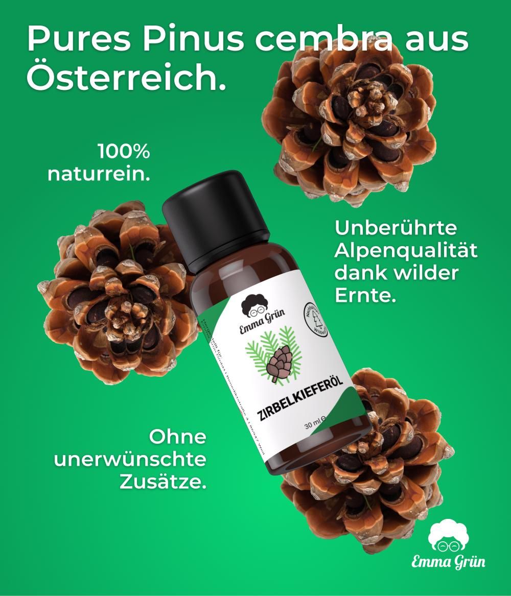 Emma Grün® ätherisches Zirbenöl naturrein & hochdosiert