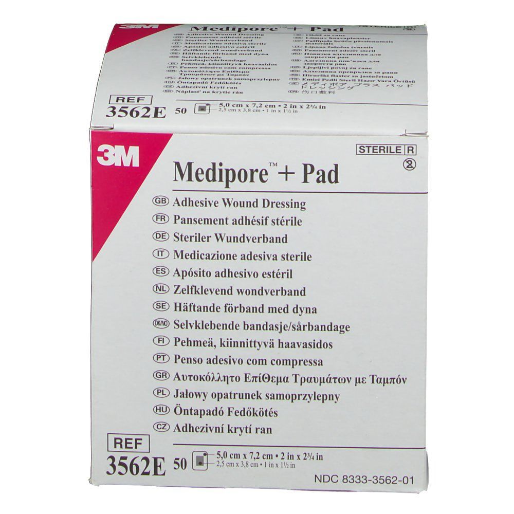 3M Medipore 3562E + Pad Steriler Wundverband mit Wundauflage 5 x 7 