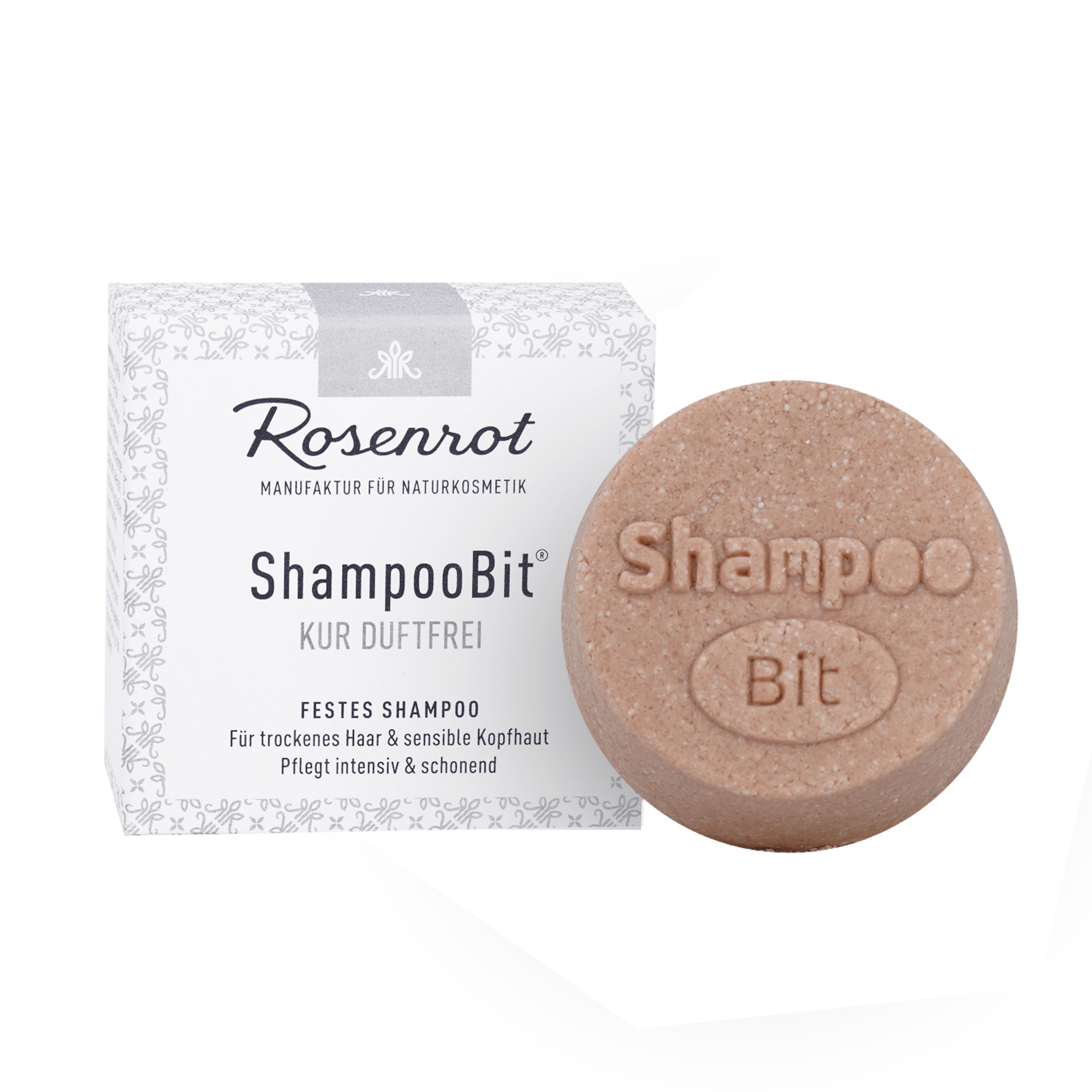 Rosenrot Naturkosmetik - ShampooBit® - festes Shampoo Kur Sensitiv - Duftfrei