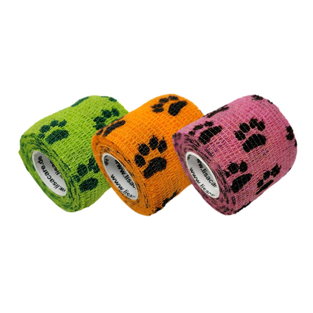 LisaCare Selbstklebende Tierbandage - Pfotenverband - 5cmx4,5m