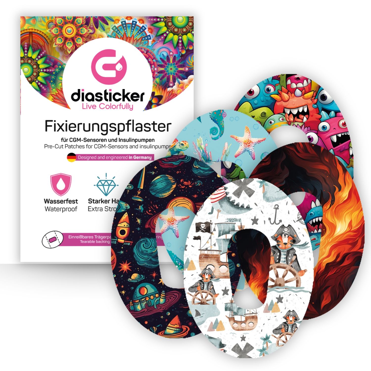 Diasticker® Dexcom G6 Fixiertapes "Playtime Collection"