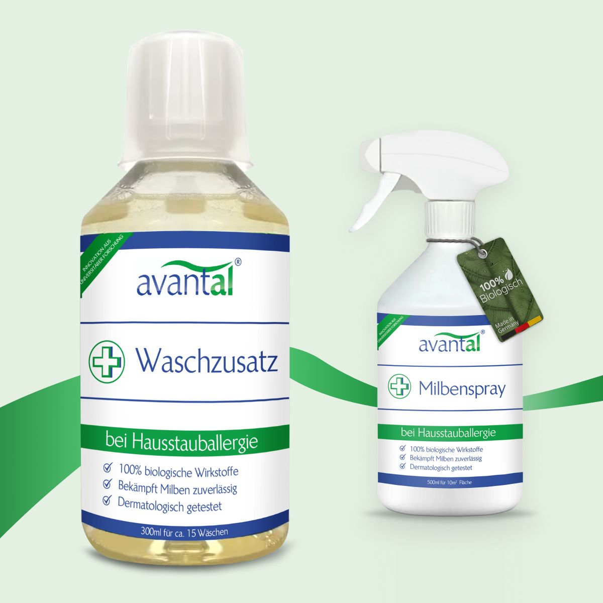 avantal® Anti-Milben-Set Milbenspray und Waschmittel gegen Milben