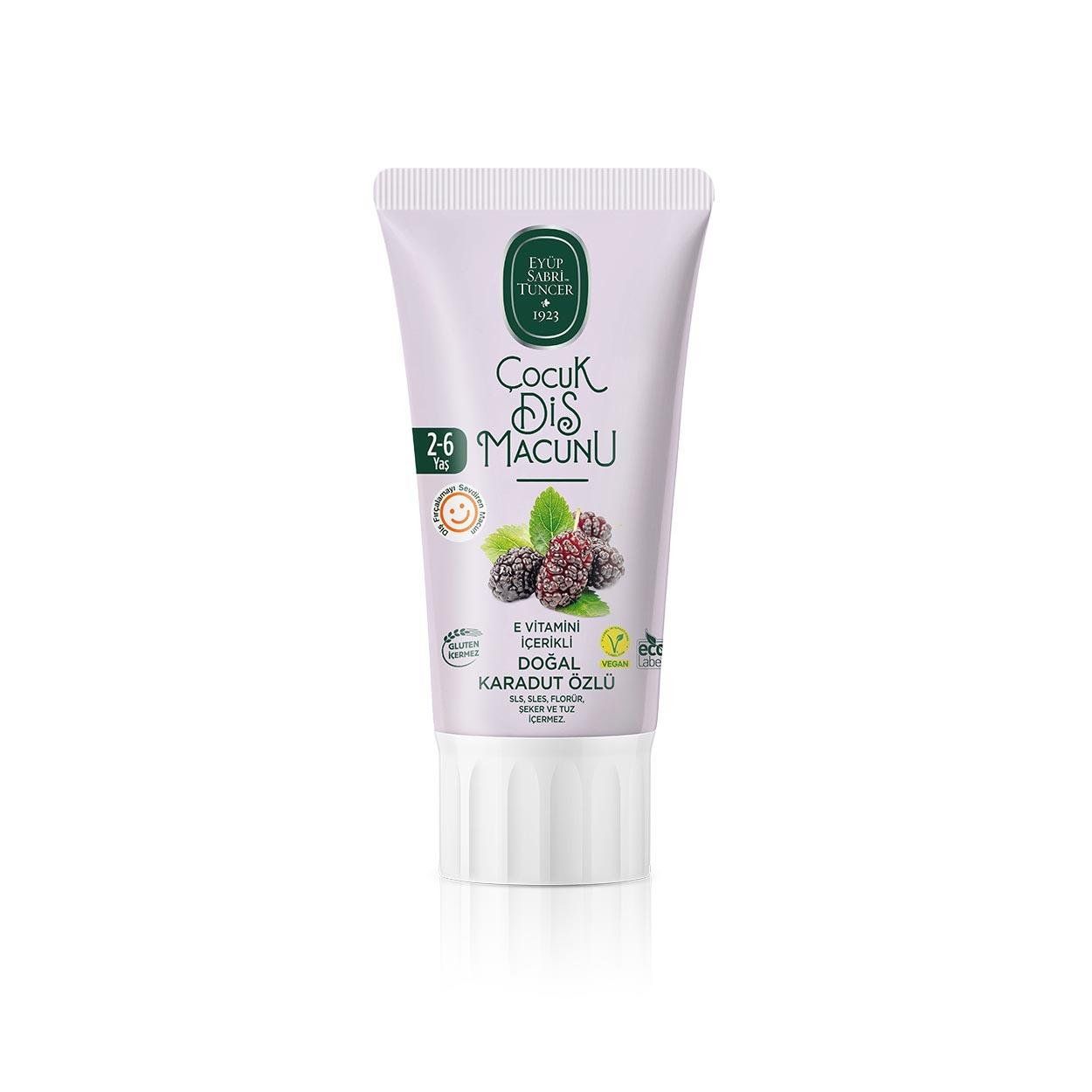 Eyüp Sabri Tuncer Kinderzahnpasta Schwarze Maulbeere & Acai 2–6 Jahre 60 ml Zahnpasta