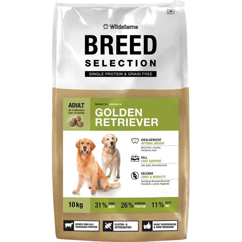 Wildsterne Breed Golden Retriever 10,2 kg Futter