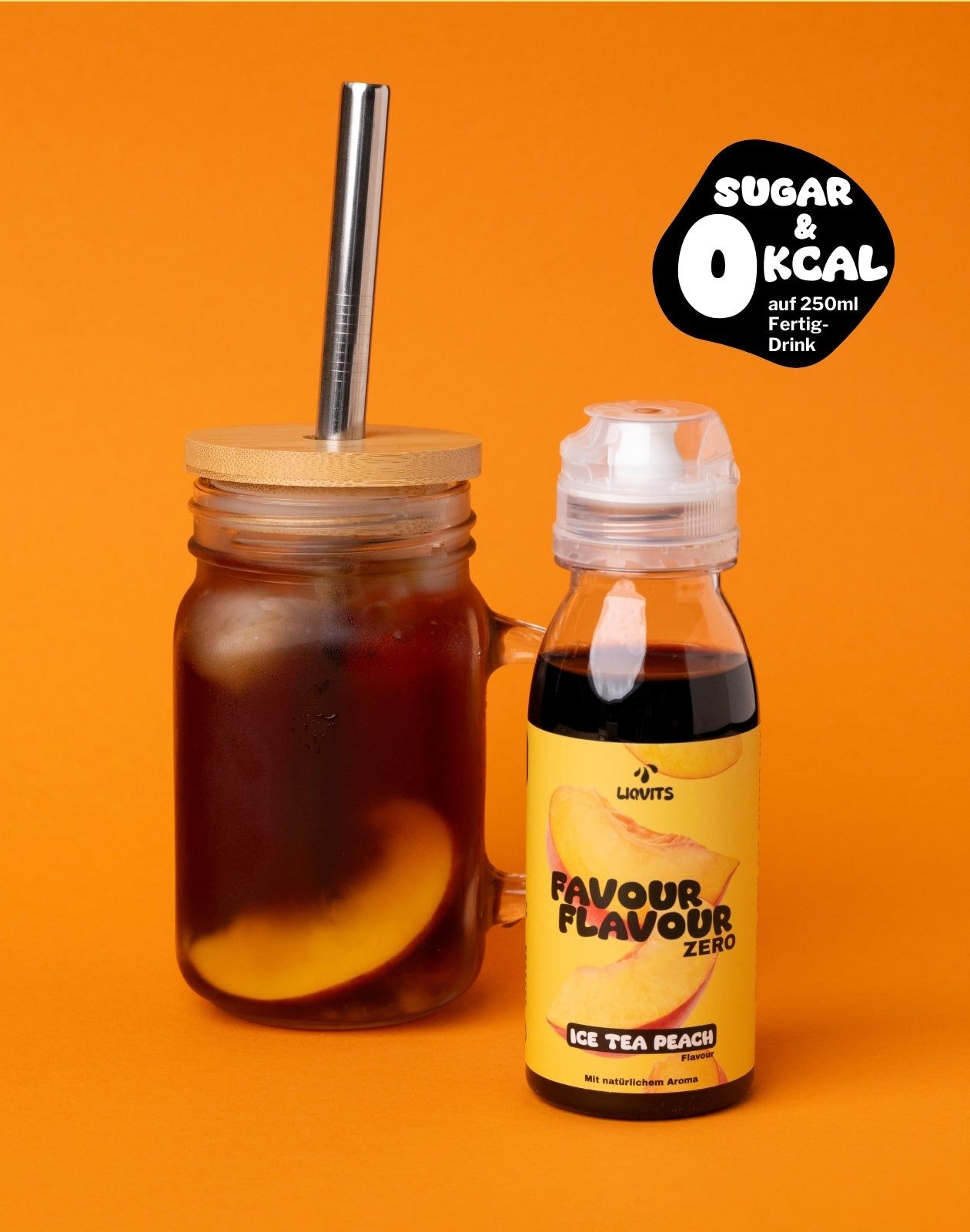 Favour Flavour Ice Tea Peach Sirup Zero mit natürlichem Aroma