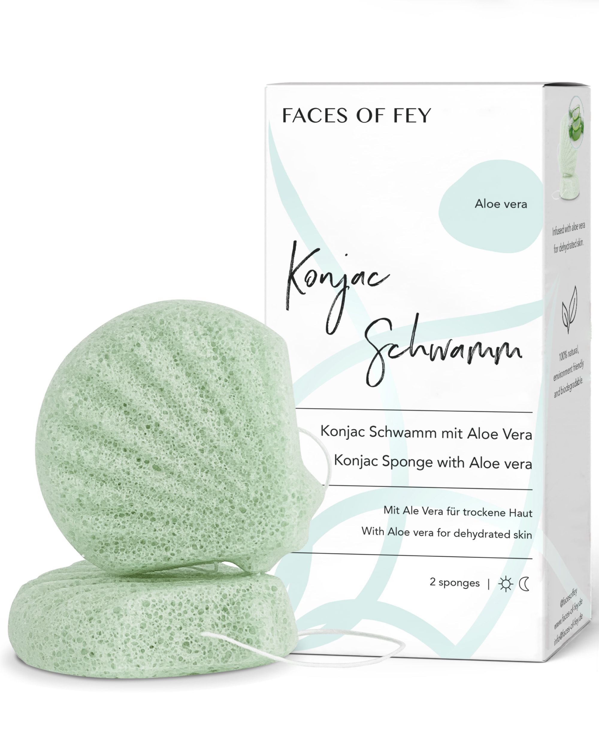 FACES OF FEY Konjac Sponge - Aloe Vera