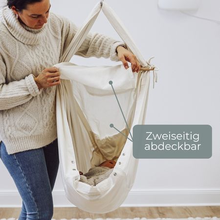 swing2sleep - Federwiegen-Himmel für Babyhängematten Canopy- beige