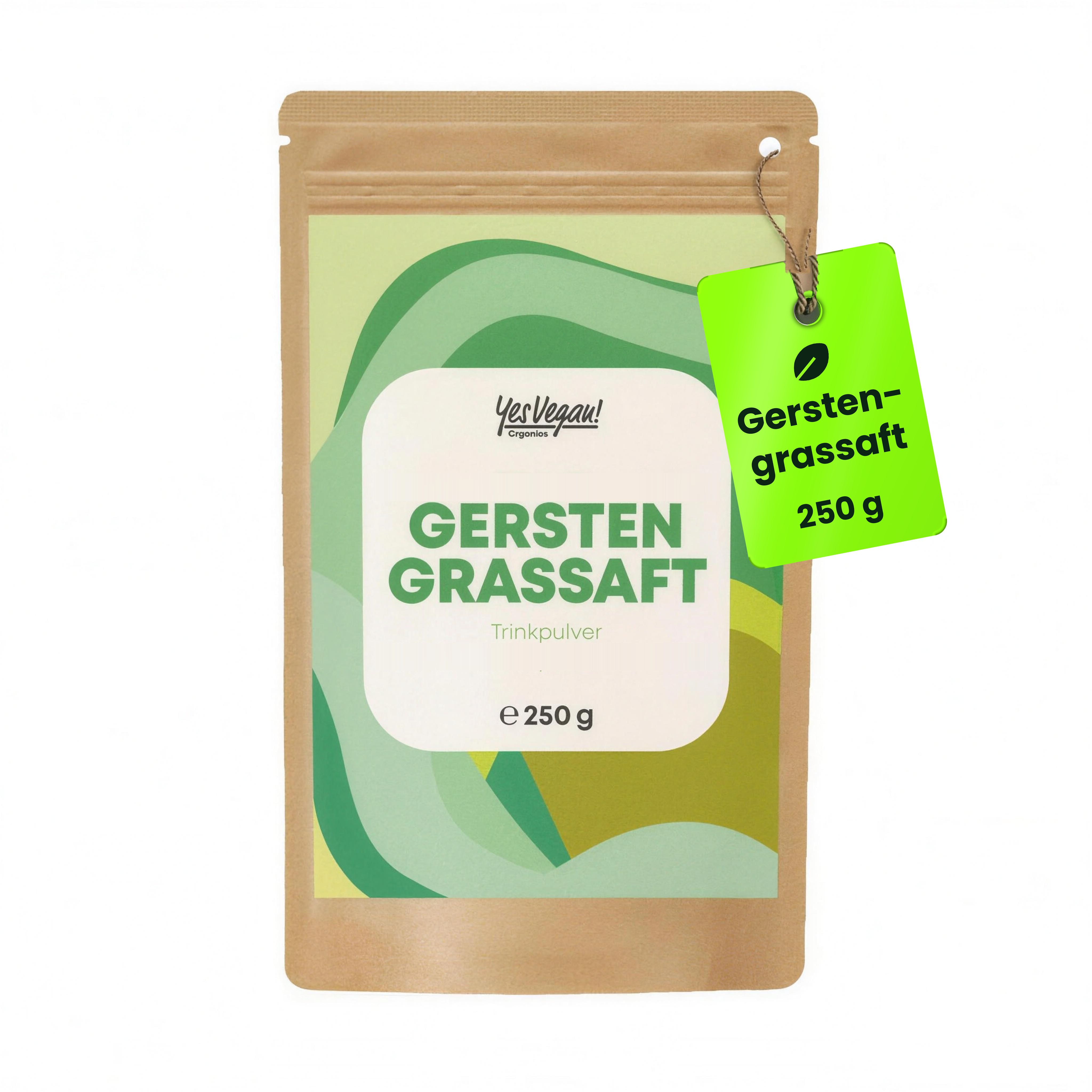 Gerstegrassappoeder (250 g) – 100% puur gerstegrassap, één ingrediënt, 25 porties, vegan 1x250 Poeder