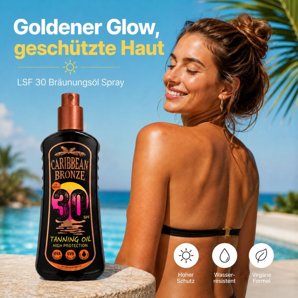 Caribbean Bronze Bräunungsöl Spray LSF 30 High Protection