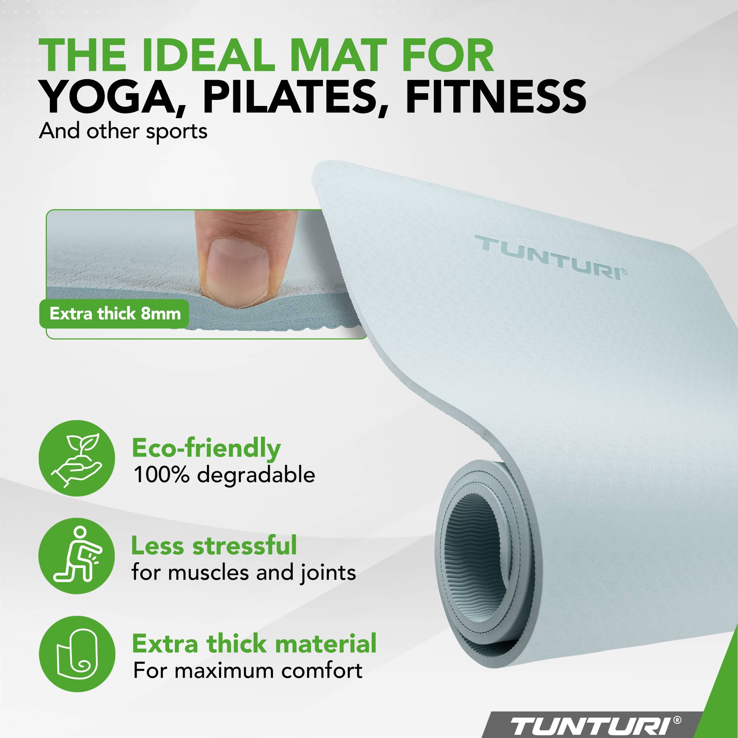 Tunturi Yogamatte 8mm, hellblau