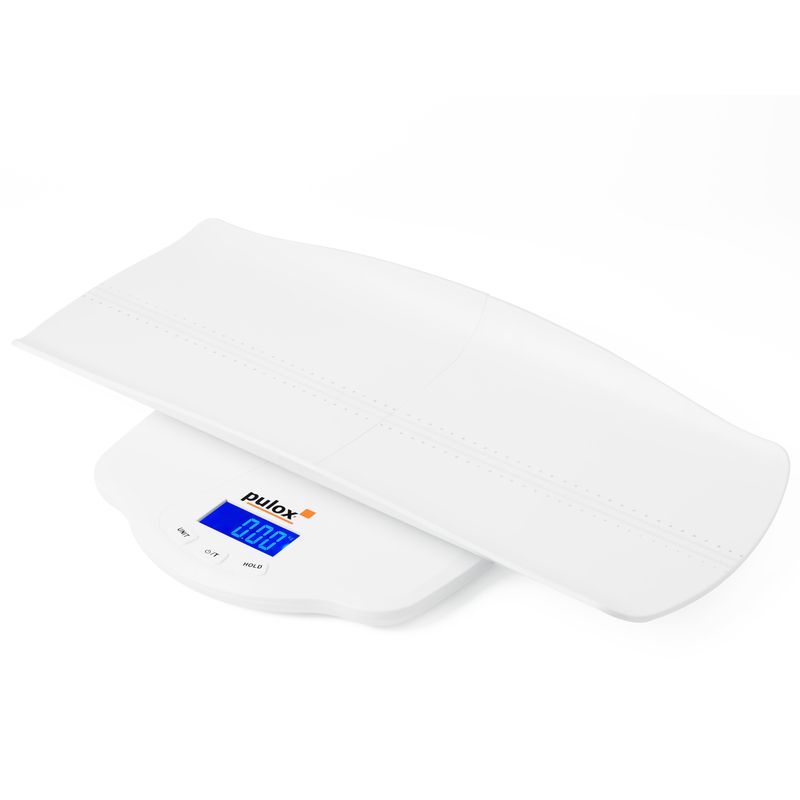 pulox - Sf-188 - 2 in 1 digitale Personen- & Babywaage mit abnehmbarer Schale - bis 100 kg - Weiß