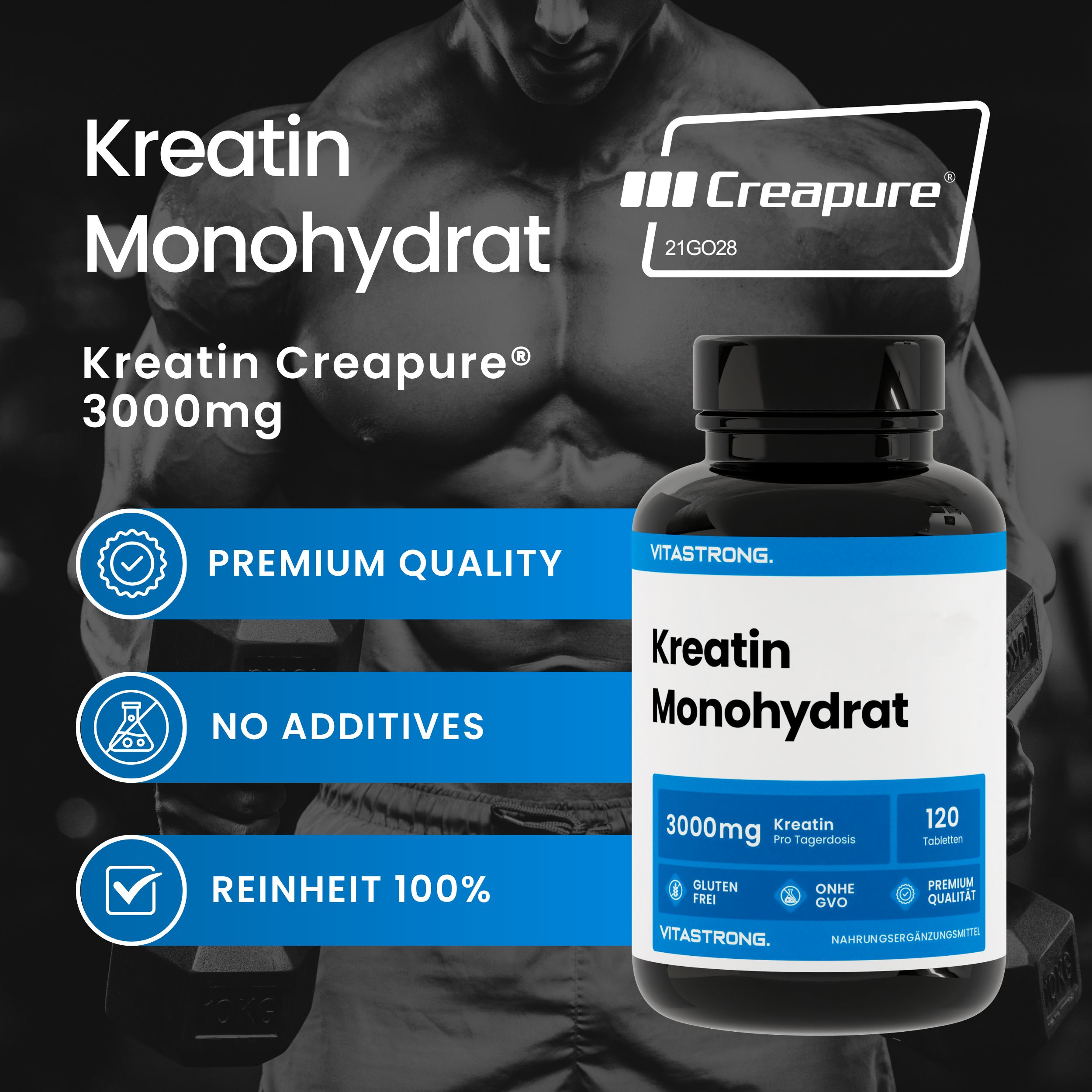 Vitastrong Creatin Creapure® 120CPR