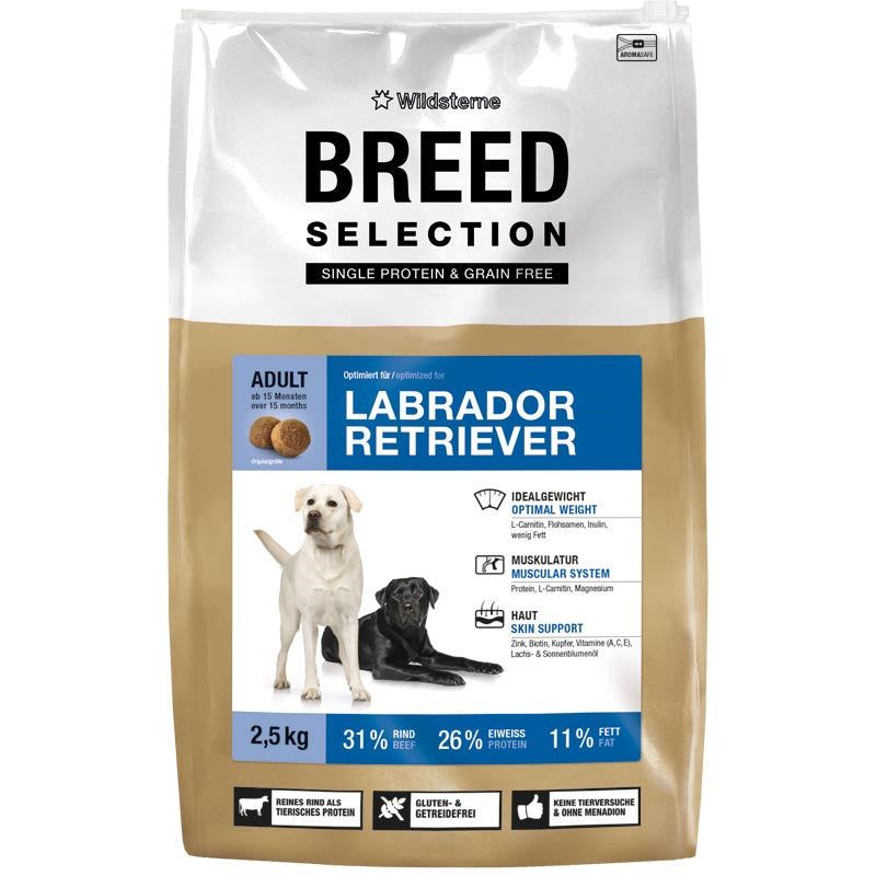 Wildsterne Breed Labrador Retriever 2,5 kg Futter