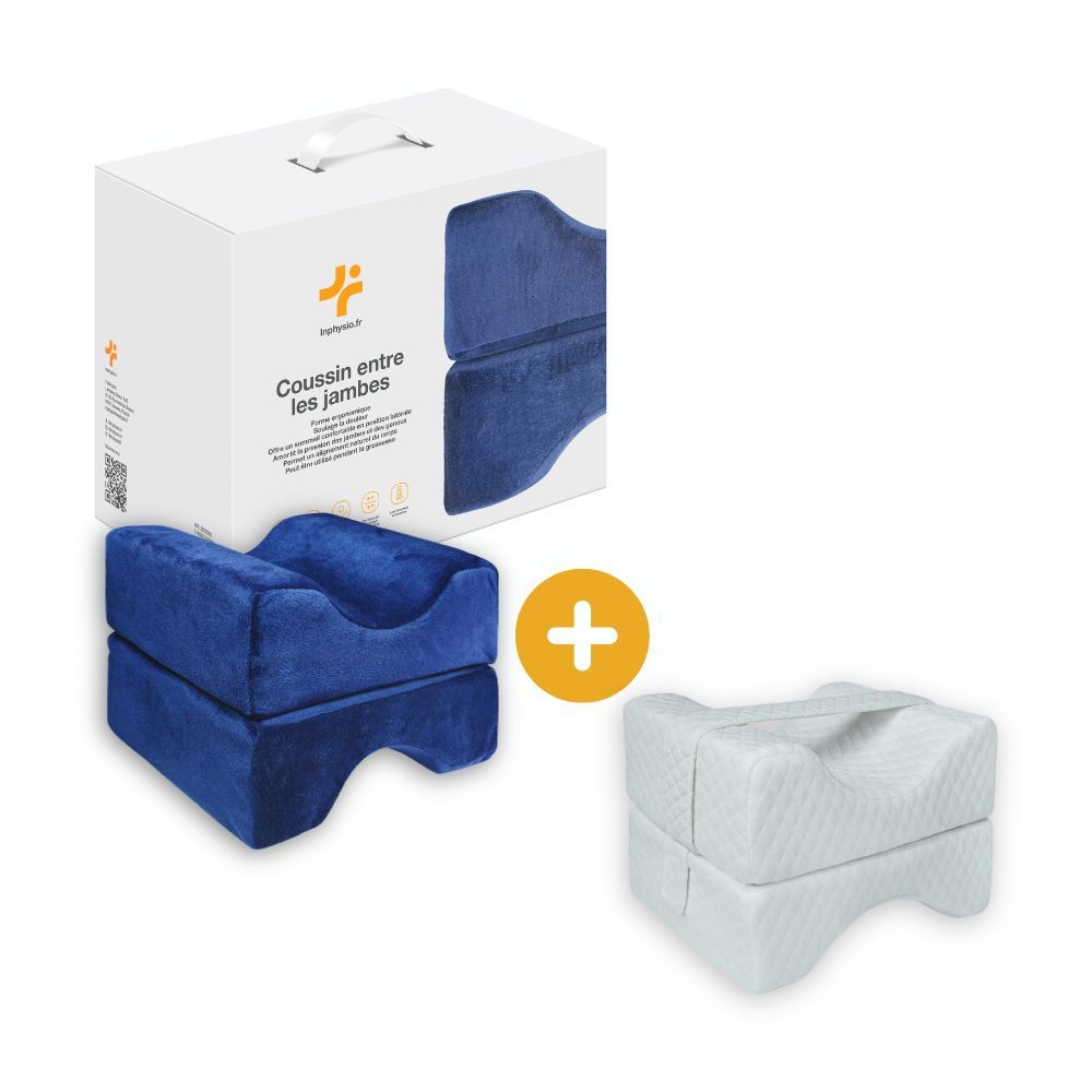 INPHYSIO Cuscino divaricatore per gambe con fodera bianca extra