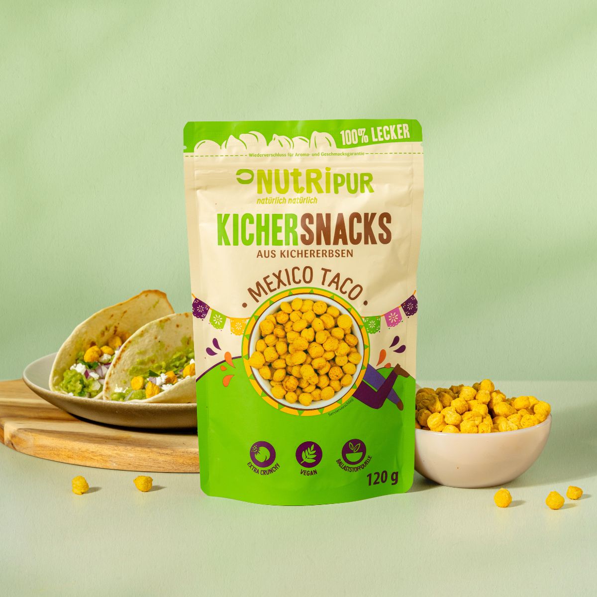 NutriPur Kichererbsen Chips Mexico Taco