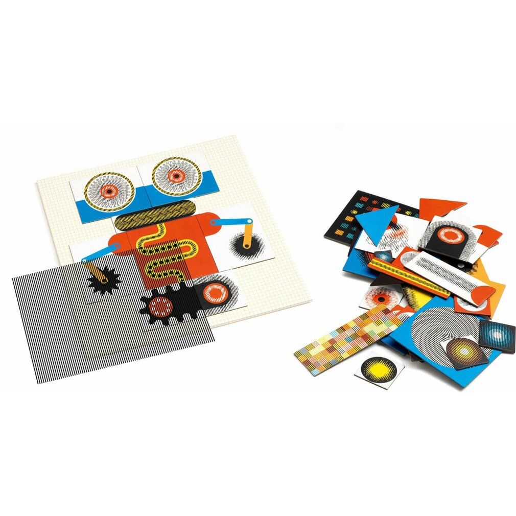 djeco Magnetisches Puzzle Kinoptik-Roboter